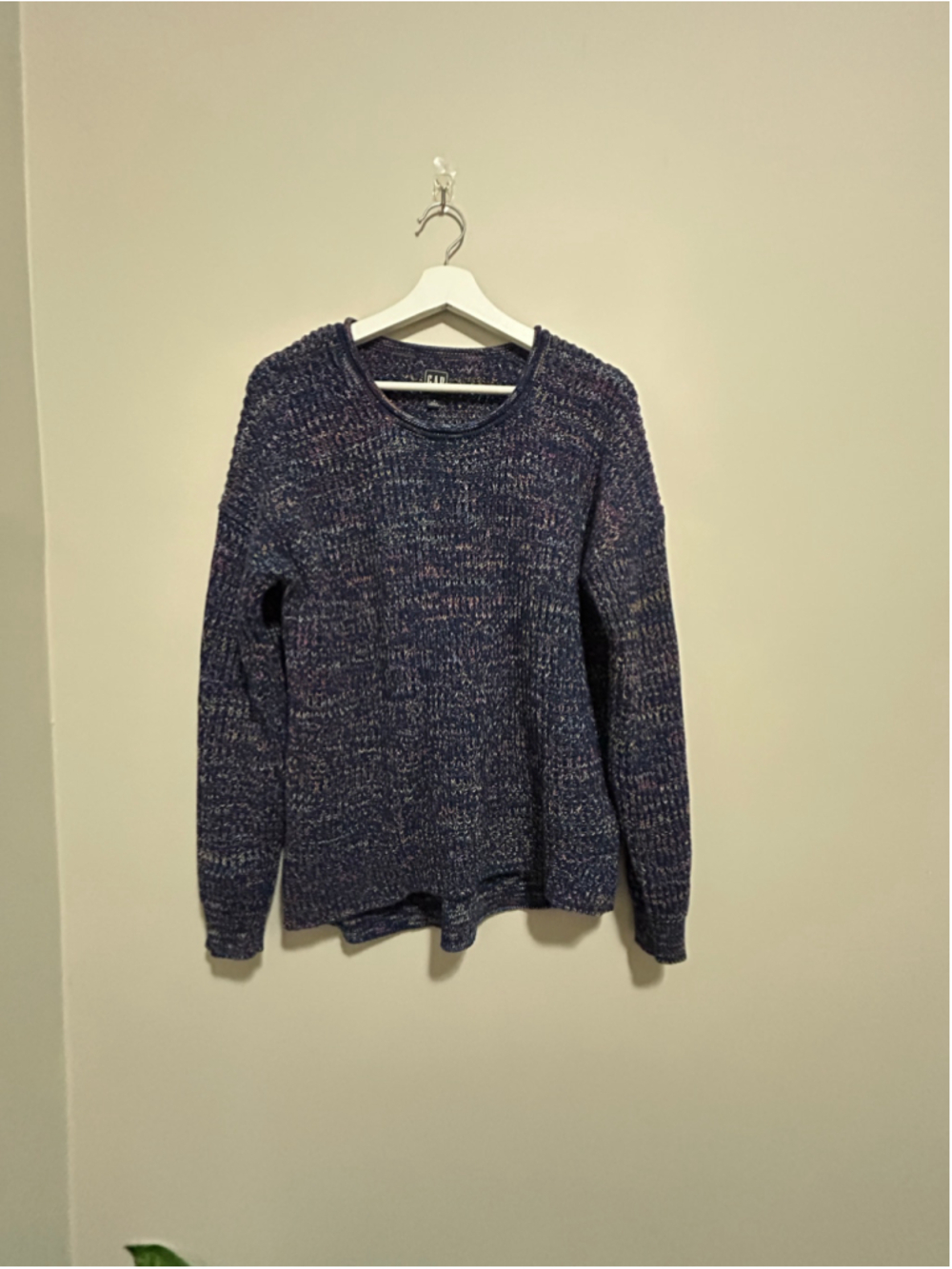 GAP Crew Neck Sweater Size M Blue Multicolor Knit